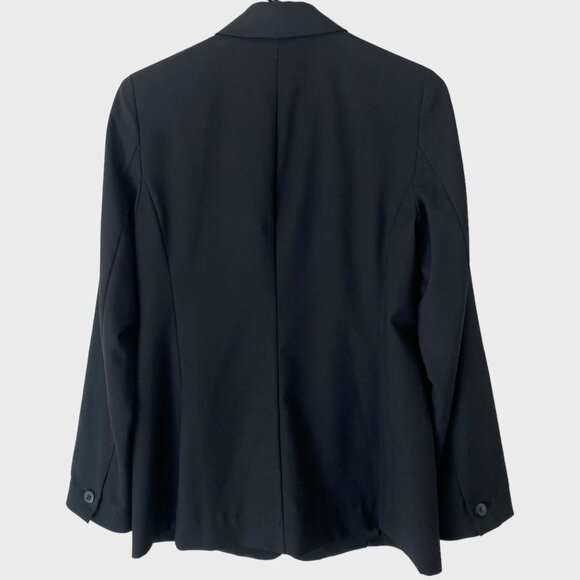 J.Jill Ponte Double Button Blazer Jacker Women's Size 4 Black Wool Blend Formal - Picture 3 of 12